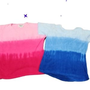 U.S.A tie dyed  ombre jrs lg tees 90s